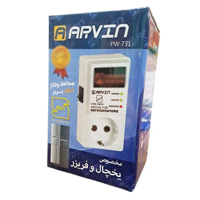 محافظ برق تک خانه آنالوگ آروین ۲۵۰۰ وات مناسب برای یخچال و فریزرPW731